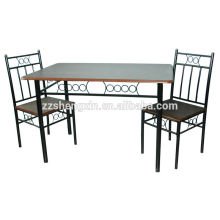 1 + 2 mesa de jantar de vidro set 2 cadeiras